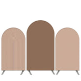 Lofaris Nude Ripple Walls Theme Khaki Birthday Arch Backdrop Kit