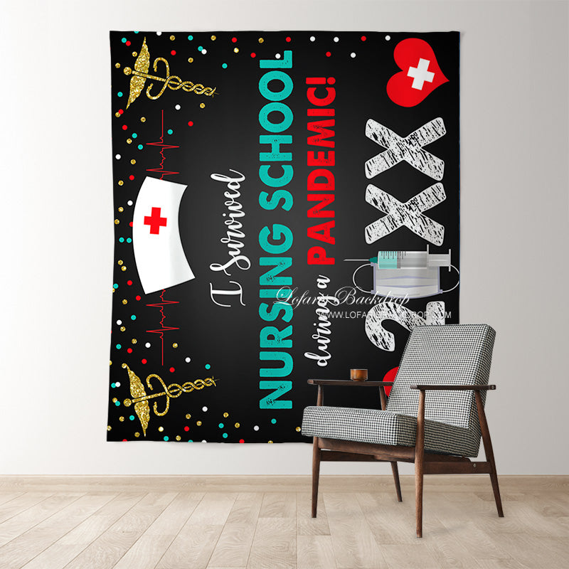 Lofaris Nurse Graduation Party Backdrop for 2022 Photo Booth