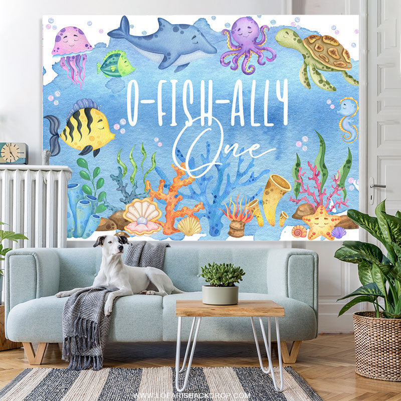 Lofaris O Fish Ally One Under The Sea Birthday Backdrop