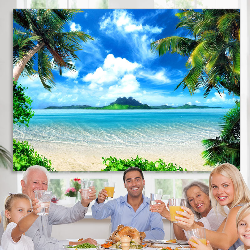 Lofaris Ocean Scene Photoshoot Backdrops Vinyl on Seaside