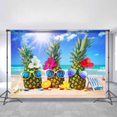 Lofaris Ocean Sunshine Pineapple Photoshoot Backdrop for Kids