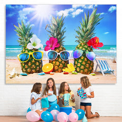 Lofaris Ocean Sunshine Pineapple Photoshoot Backdrop for Kids