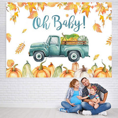 Lofaris Oh Baby!pumpkin truck Baby shower Photoshoot backdrop
