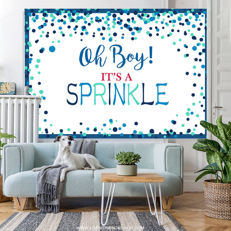 Lofaris Oh Boy Its A Sprinkle Simple Baby Shower Backdrop