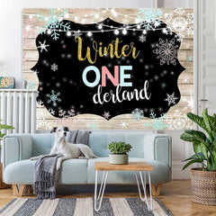 Lofaris One-derland Winter Snowflake Board Photoshoot Backdrop