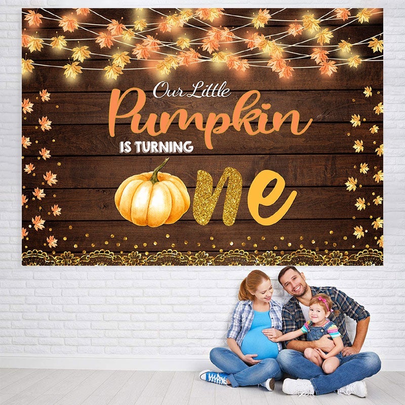 Lofaris One Little Pumpkin Is Turning Photo Backdrop for Baby Shower