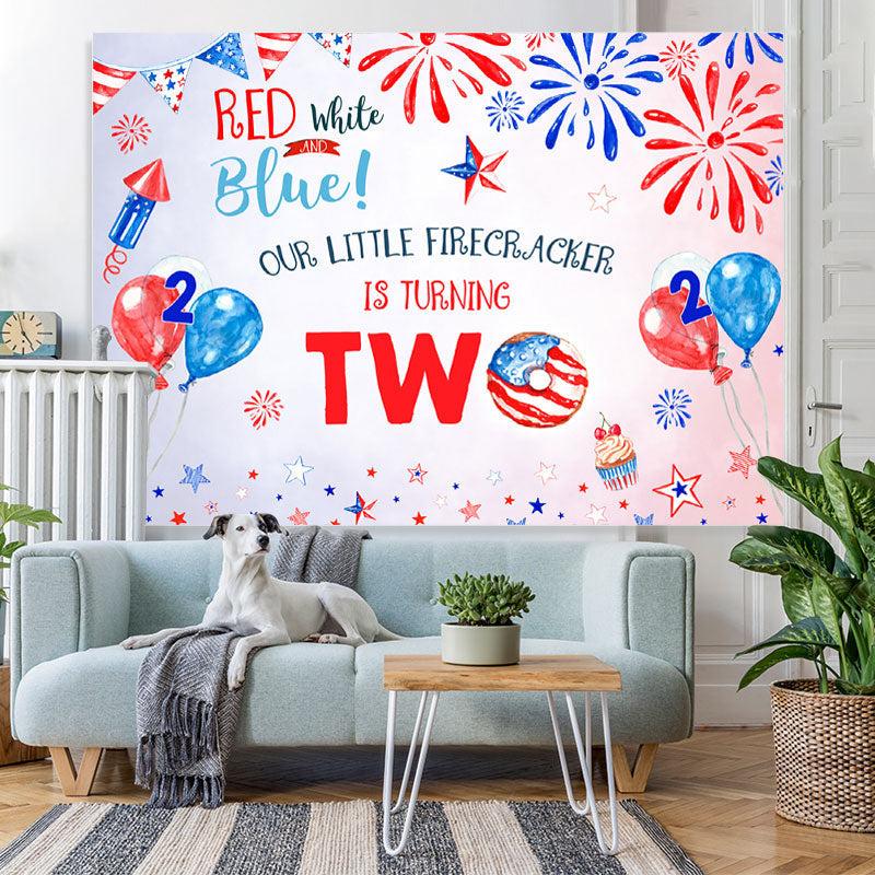 Lofaris Our Little Baby Is Turning Two Birthday Backdrop