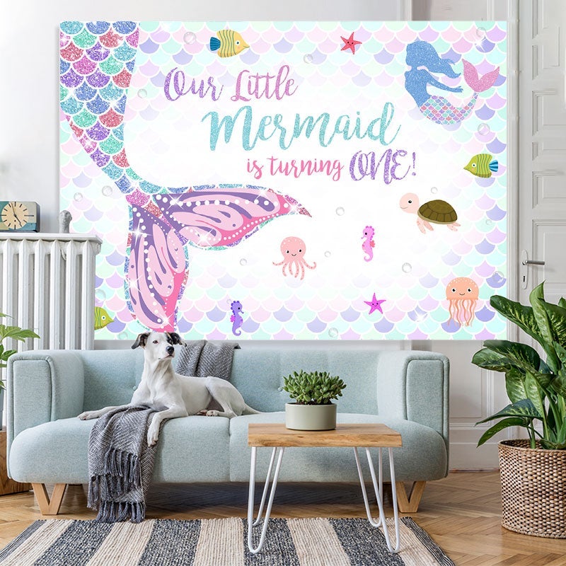 Lofaris Our Little Mermaid is Turing One Photoshoot backdrops