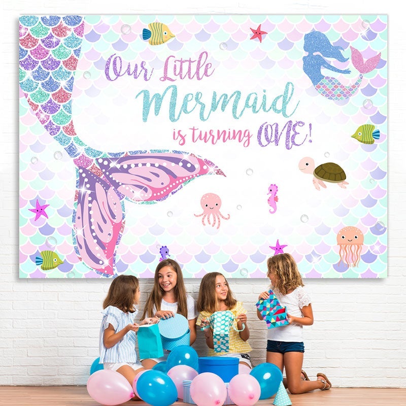 Lofaris Our Little Mermaid is Turing One Photoshoot backdrops