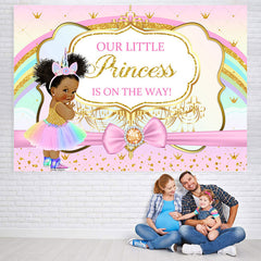 Lofaris Our Little Princess Is On The Way Baby Shower Backdrop