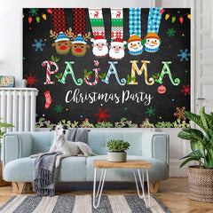 Lofaris PAJAMA Cartoon Christmas socks Party Backdrop