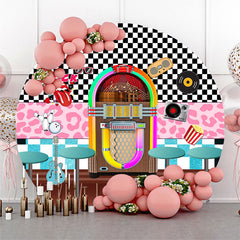 Lofaris Pattern Door Round Backdrop For Rock Music Party