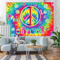 Lofaris Peace And Love Graffiti Grooyy Birthday Backdrop