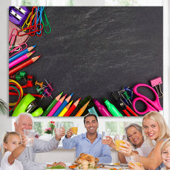 Lofaris Pencils Blackboard Backdrops Classroom Photo for kids