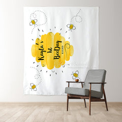 Lofaris Personalized 1st Birthday Bee Backdrop Decor