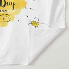 Lofaris Personalized 1st Birthday Bee Backdrop Decor