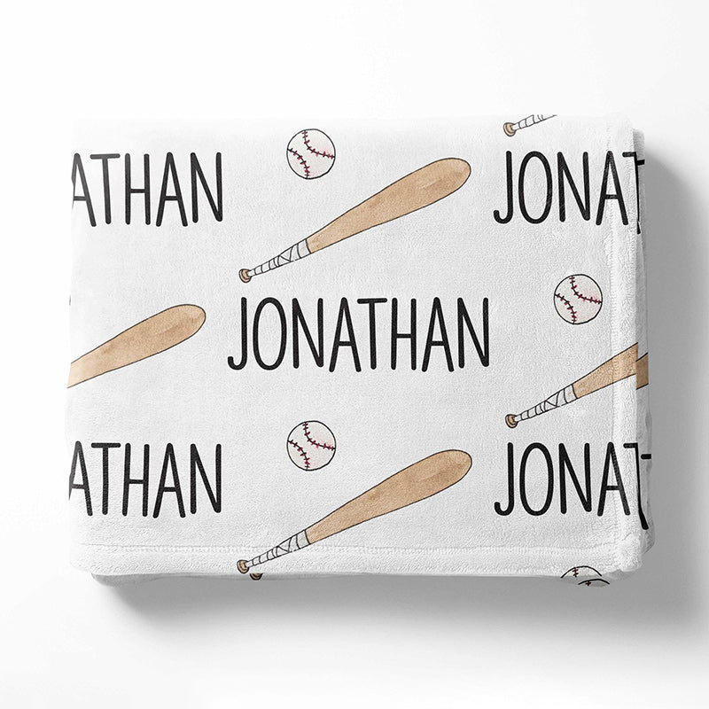 Lofaris Personalized Baseball Blanket With Name For Kid Gift