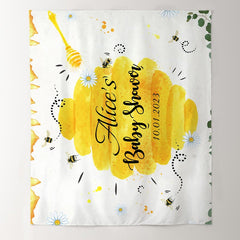 Lofaris Personalized Bee Fly And Honey Baby Shower Backdrop
