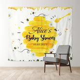 Lofaris Personalized Bee Fly And Honey Baby Shower Backdrop