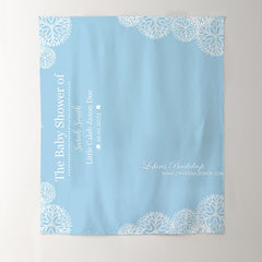 Lofaris Personalized Blue Baby Shower Backdrop For Boy