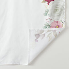 Lofaris Personalized Blush floral Wedding Backdrop Decor Banner