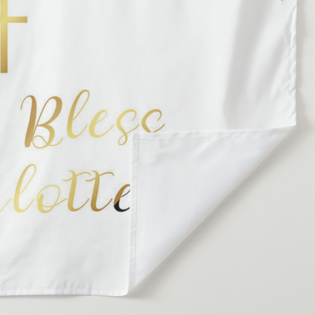 Lofaris Personalized Blush Pink And White Backdrop For Baby Shower