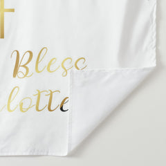 Lofaris Personalized Blush Pink And White Backdrop For Baby Shower