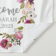 Lofaris Personalized Boho Flowers Photo Baby Shower Backdrop