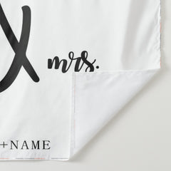 Lofaris Personalized Boho Wedding Backdrop White Quote