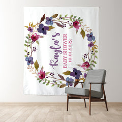 Lofaris Personalized Booth Flowers Baby Shower Backdrop