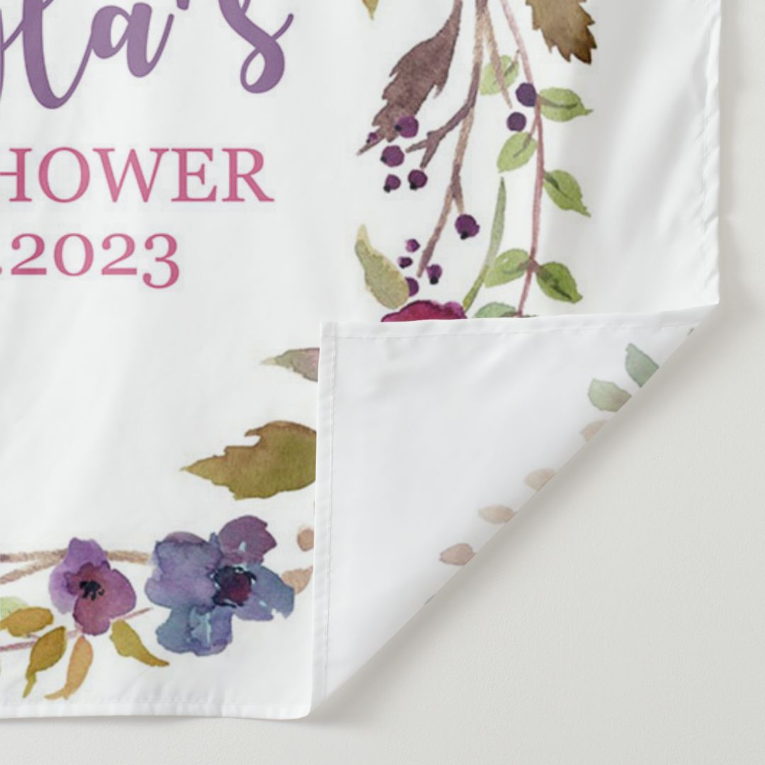 Lofaris Personalized Booth Flowers Baby Shower Backdrop