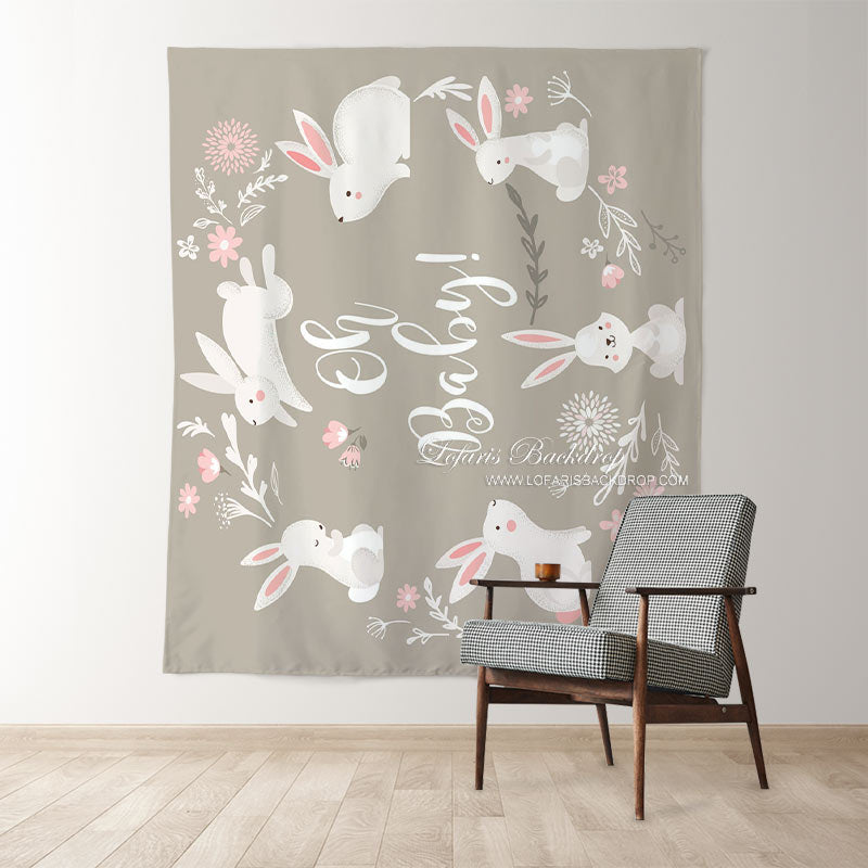Lofaris Personalized Bunny Rabbit Oh Baby Shower Backdrop