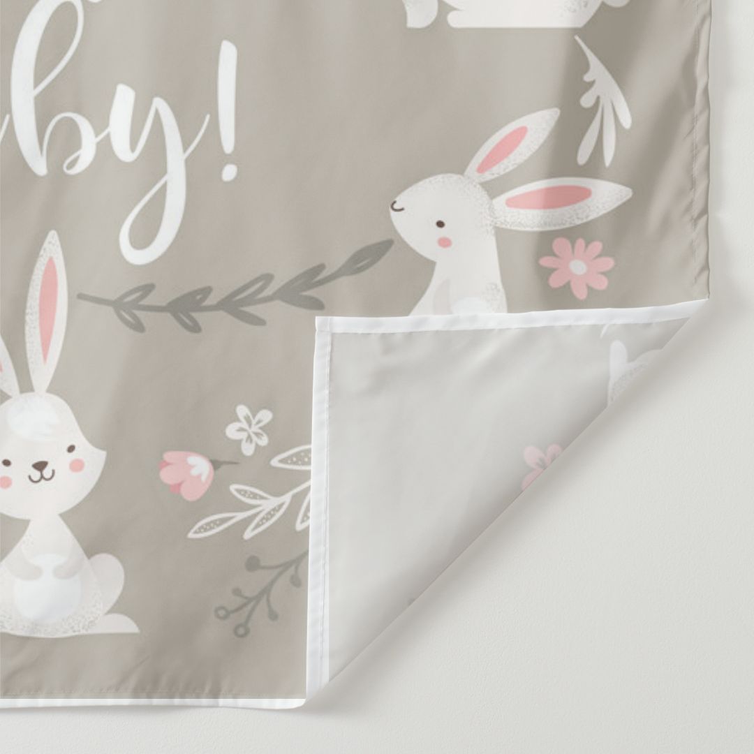 Lofaris Personalized Bunny Rabbit Oh Baby Shower Backdrop