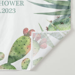 Lofaris Personalized Cactus Boho Baby Shower Backdrop