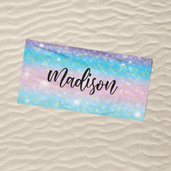 Lofaris Personalized Cartoon Picture Name Kids Summer Beach Towel
