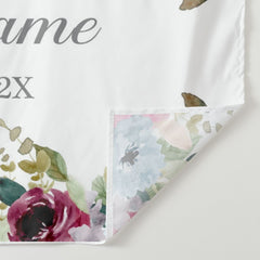 Lofaris Personalized Couples Name Flower Wedding Backdrop