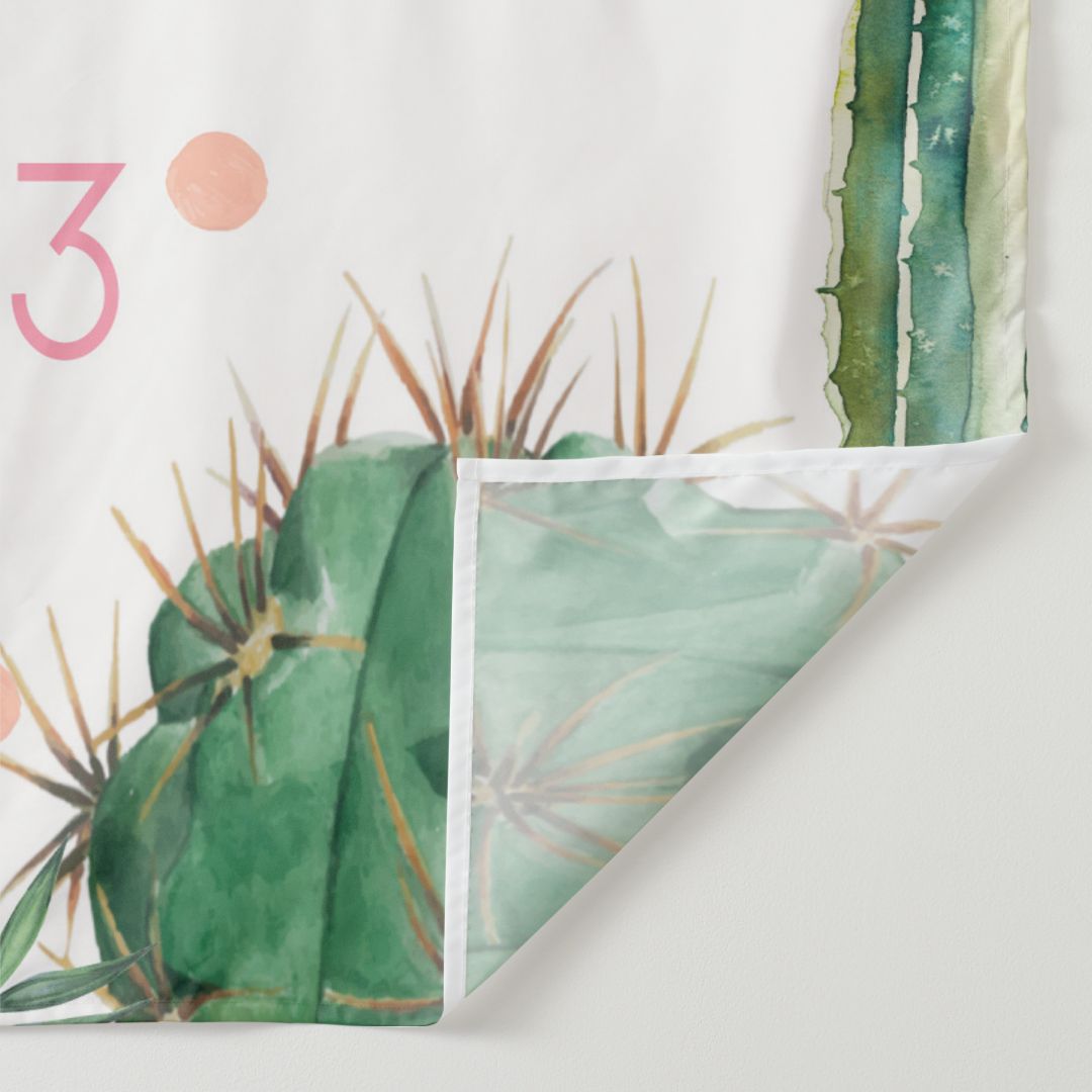 Lofaris Personalized Cute Giraffe Cacti Baby Shower Backdrop