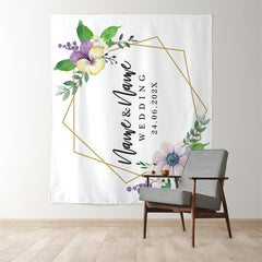 Lofaris Personalized Elegant Geometric Wedding Backdrop Banner