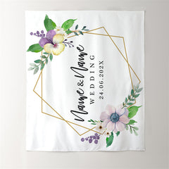 Lofaris Personalized Elegant Geometric Wedding Backdrop Banner