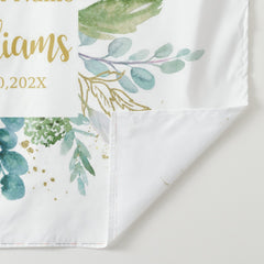 Lofaris Personalized Eucalyptus Wedding Backdrop