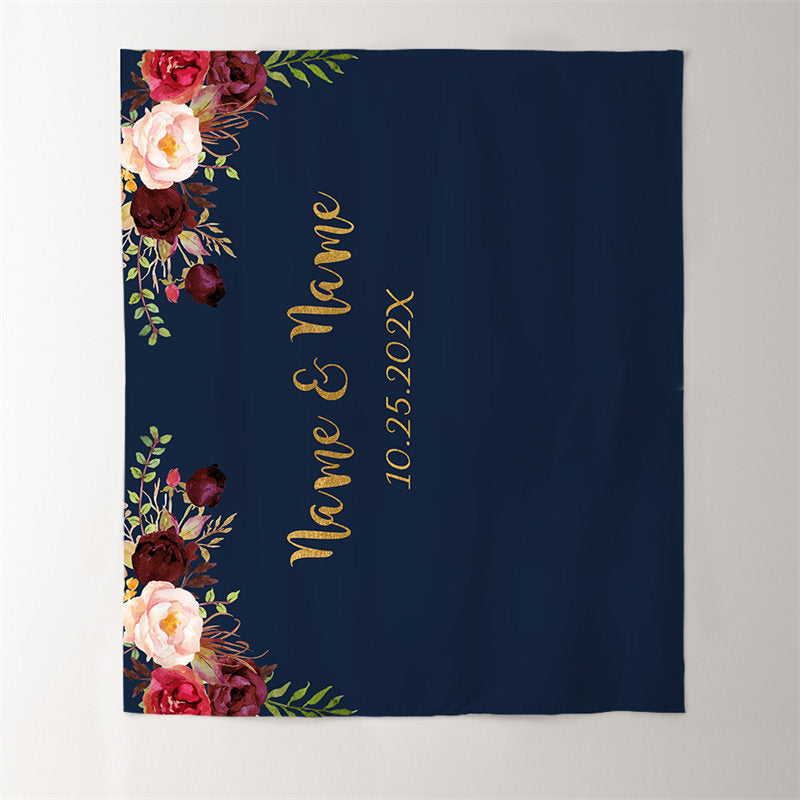 Lofaris Personalized Floral Engagement Backdrop for Party