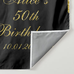 Lofaris Personalized Gold Balloon 50th Birthday Party Backdrop