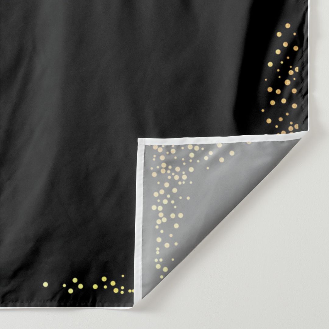 Lofaris Personalized Gold Confetti Birthday Backdrop Banner