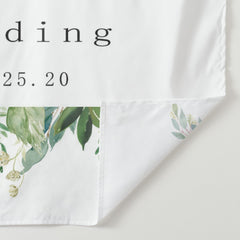 Lofaris Personalized Greenery Banner Wedding Reception Backdrop