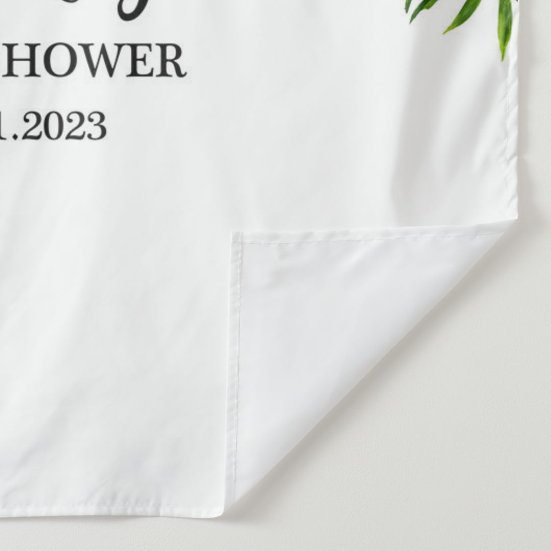 Lofaris Personalized Greenery Foliage Leaves Backdrop for Baby Shower