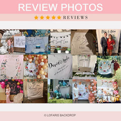 Lofaris Personalized Greenery Wreath Bridal Shower Backdrop for Party