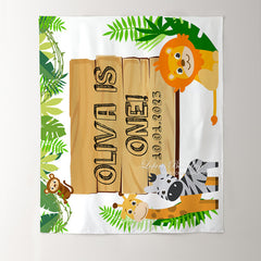 Lofaris Personalized Kids Outdoor Birthday Backdrop Banner