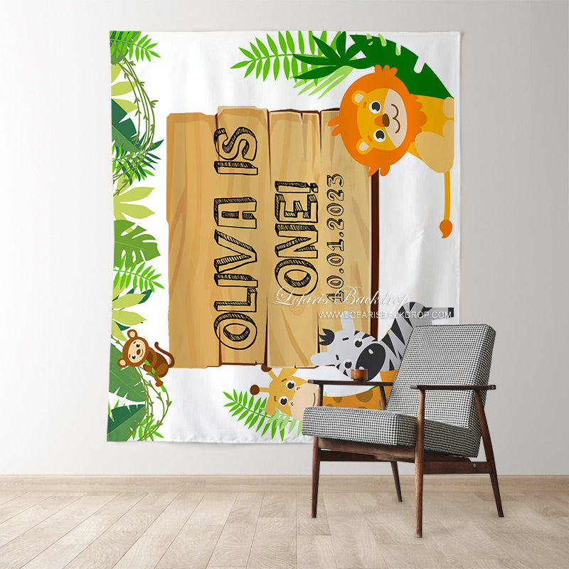 Lofaris Personalized Kids Outdoor Birthday Backdrop Banner