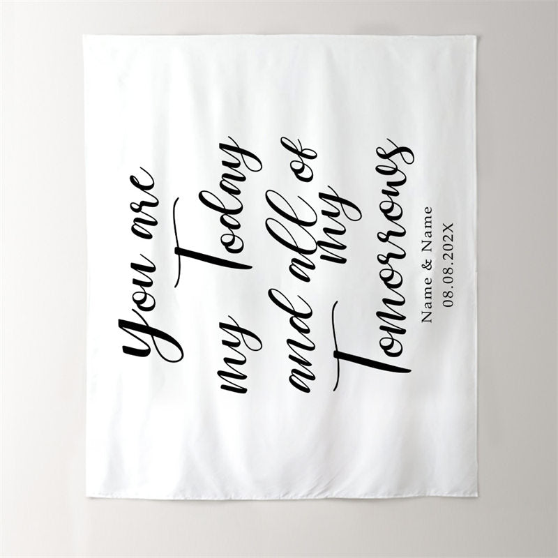 Lofaris Personalized Letter Writing Wedding Backdrop for Party