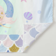 Lofaris Personalized Mermaid And Shell Birthday Backdrop Decor